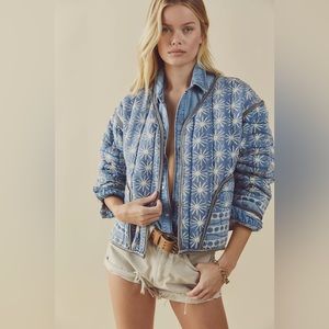 Free people Kara quilted cardi jacket